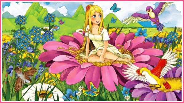 Дюймовочка в цветке