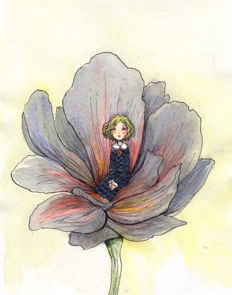 Дюймовочка в цветке