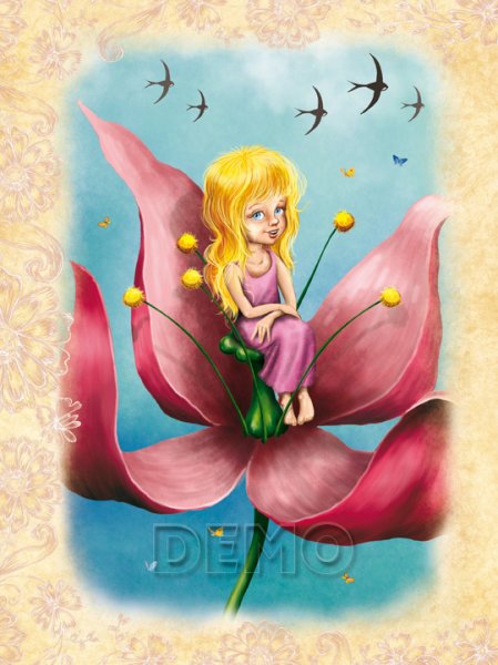 Дюймовочка в цветке