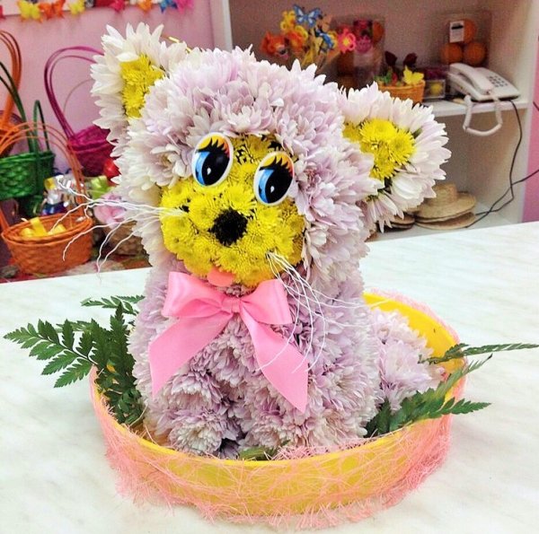 Композиции из цветов живых