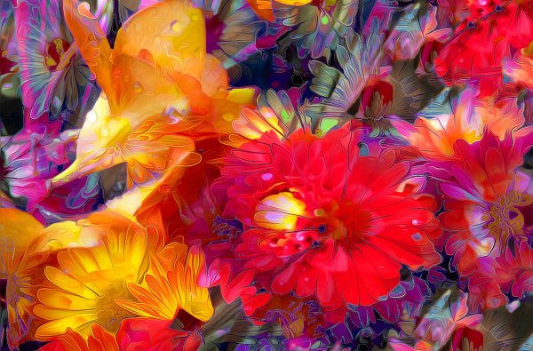 Яркие цветочки