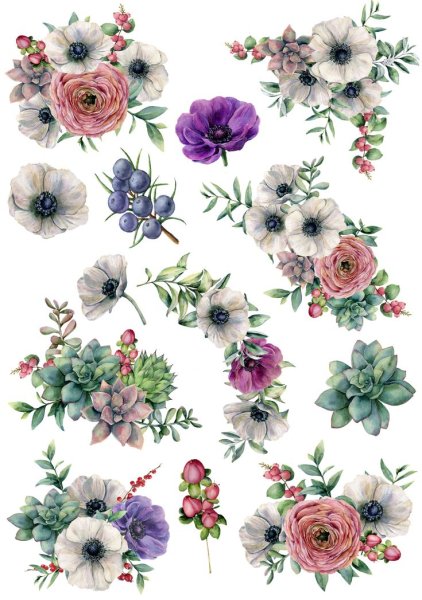 Цветы для скрапбукинга печать