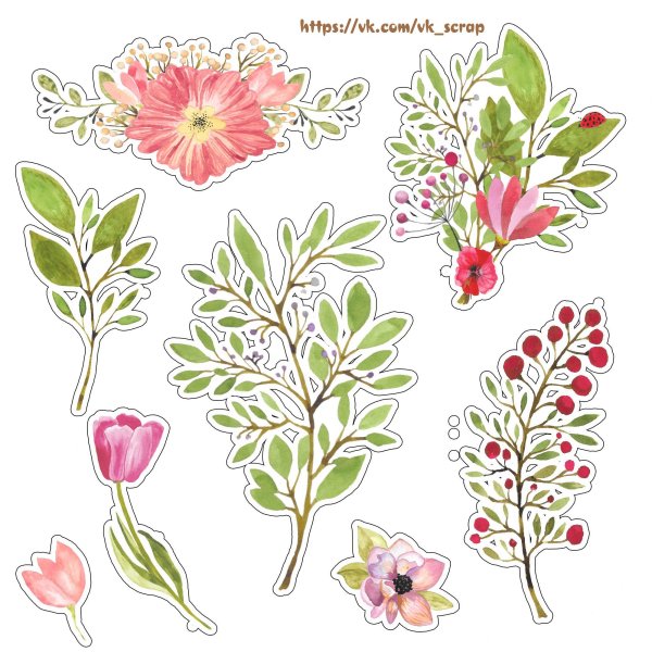 Высечки цветы для печати