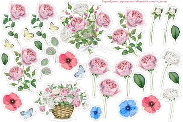 Скрапбукинг цветы для вырезания