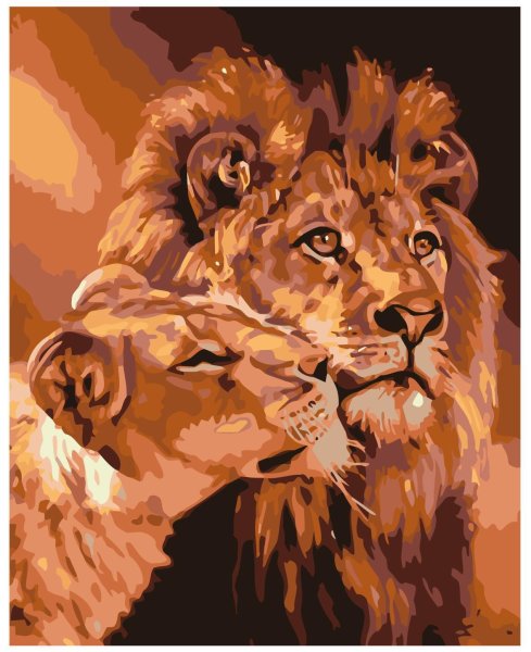 Тату львица с цветами