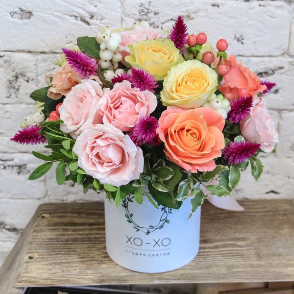 Цветочная композиция в ведре