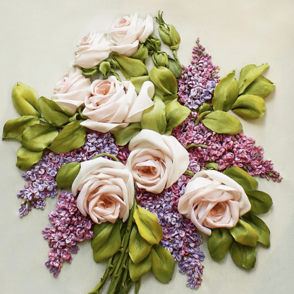 Вышивка лентами Риббон ембройдери