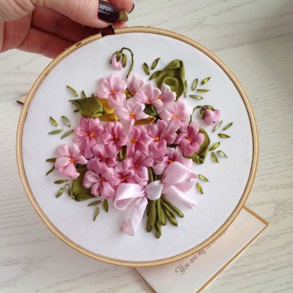 Ribbon Embroidery вышивка лентами