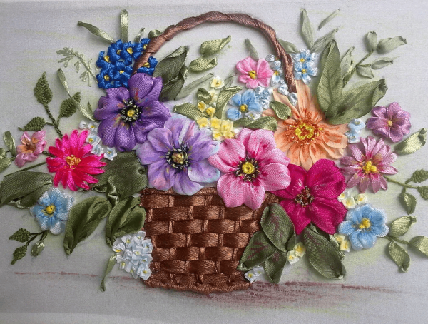 Вышивка лентами Риббон ембройдери