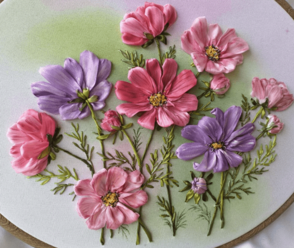 Вышивка лентами