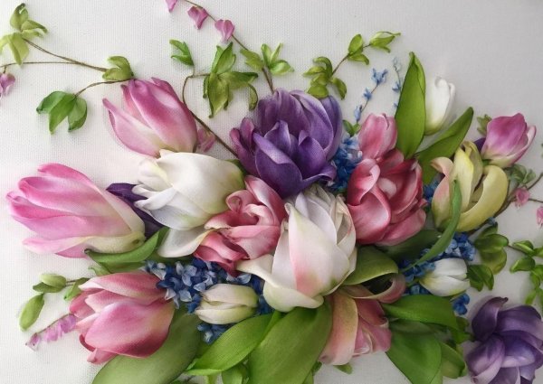 Kseniya Byelikh вышивка лентами