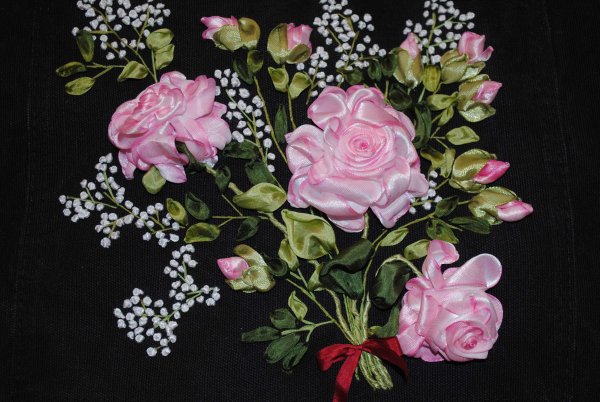 Вышивание лентами картины