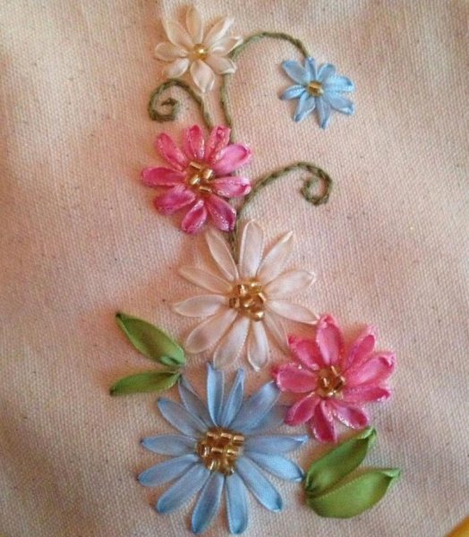 Вышивка лентамиидля начинающих