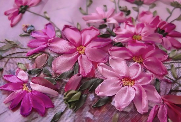 Вышивка лентами для начинающих