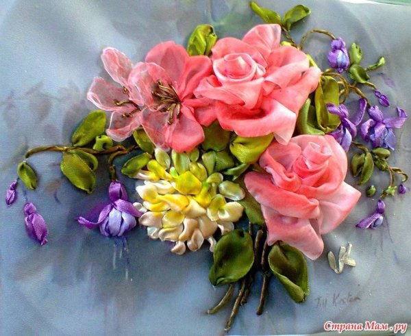 Вышивка лентами Наталья Уритян