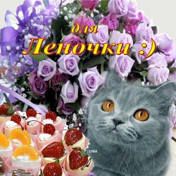 Леночка с днём рождения открытки