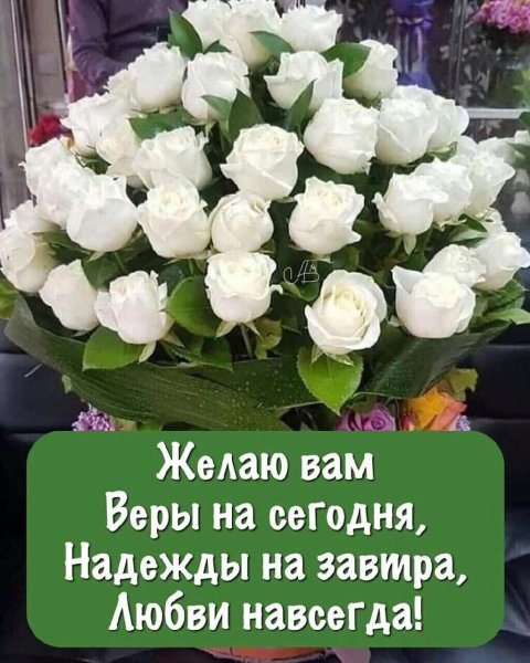 Корзина цветов с пожеланиями