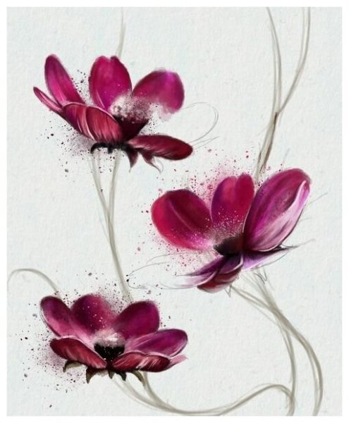 Цветы акрилом Минимализм