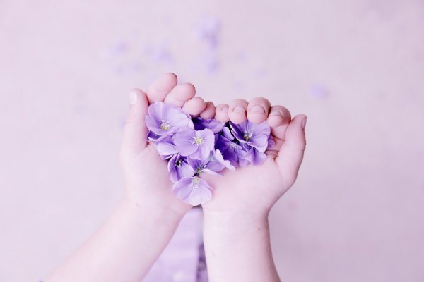 Цветок на руку.