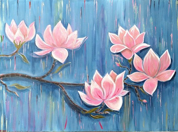 Красивые цветы гуашью