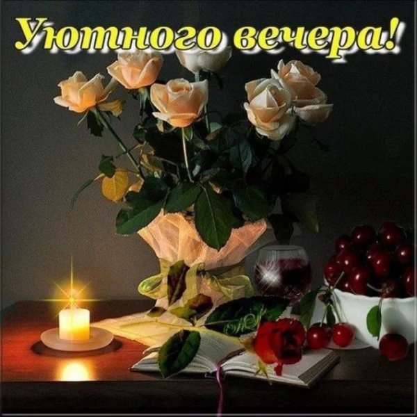 Уютного вечера с цветами