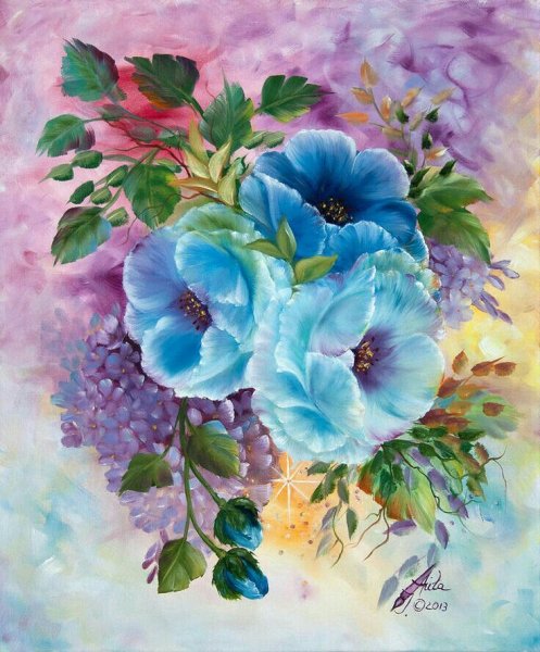 Цветочные картины немецкой художницы Ilona Anita Tigges