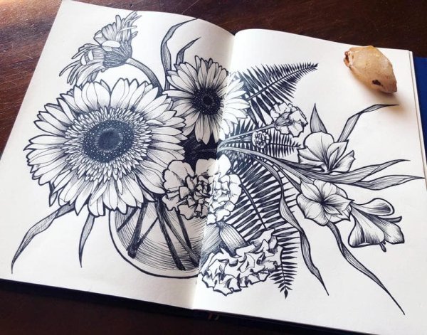 Узоры для скетчбука цветы