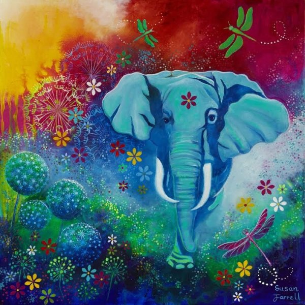 Слон в стиле арт