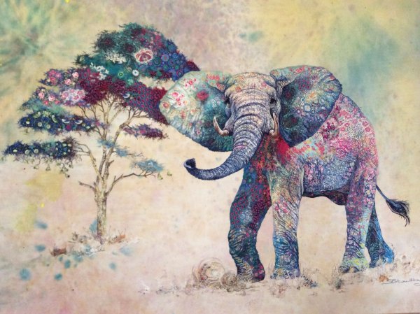 Живопись Каролин ФРУССИ слоны