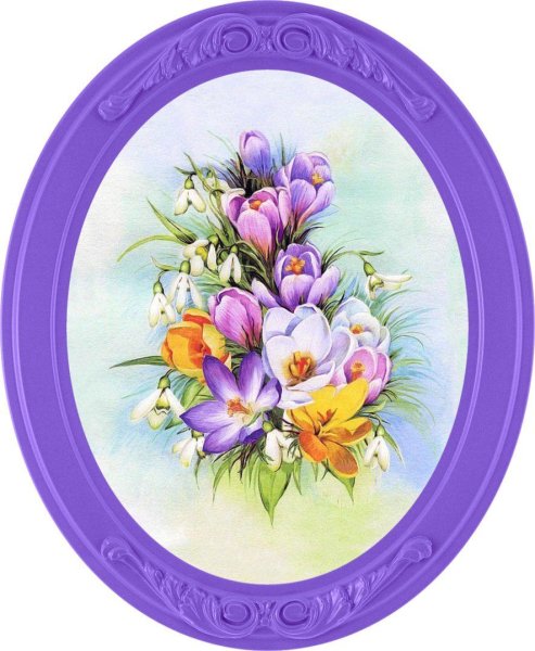 Цветы в овале