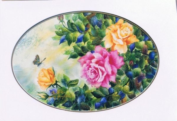 Тагильский поднос Анютины глазки