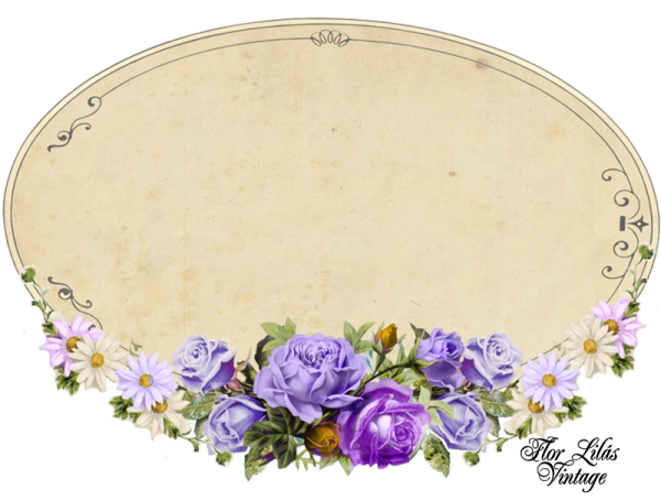 Цветочная рамка круглая