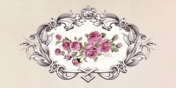 Овальная рамка из цветов