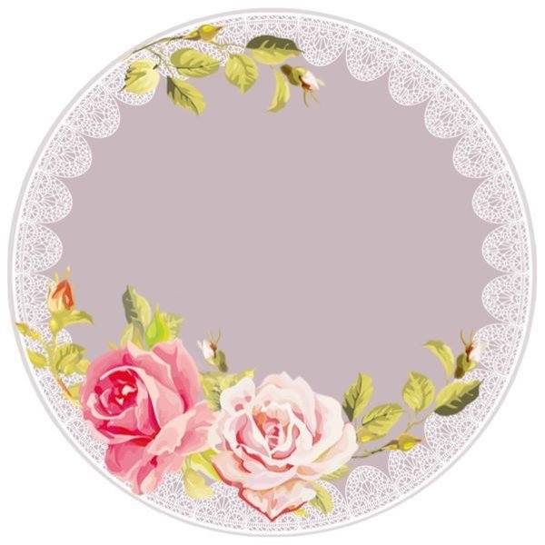 Красивые цветы в круге