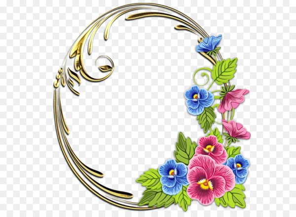 Цветочная рамка круглая