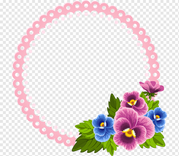 Цветочная рамка круглая