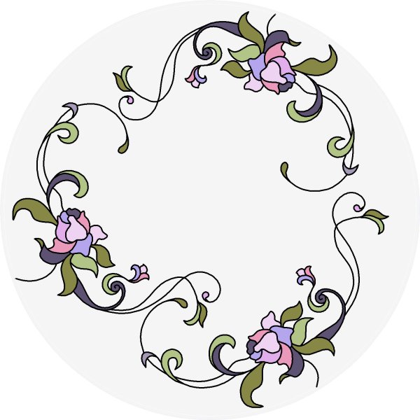 Цветочная рамка на прозрачном фоне
