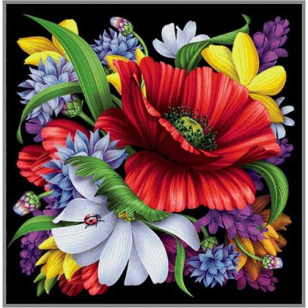 (*)"Алмазная живопись" аж-1126 "цветной букет"