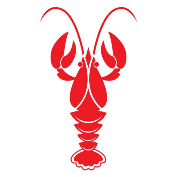 Стилизованный силуэт рака, рисунок
