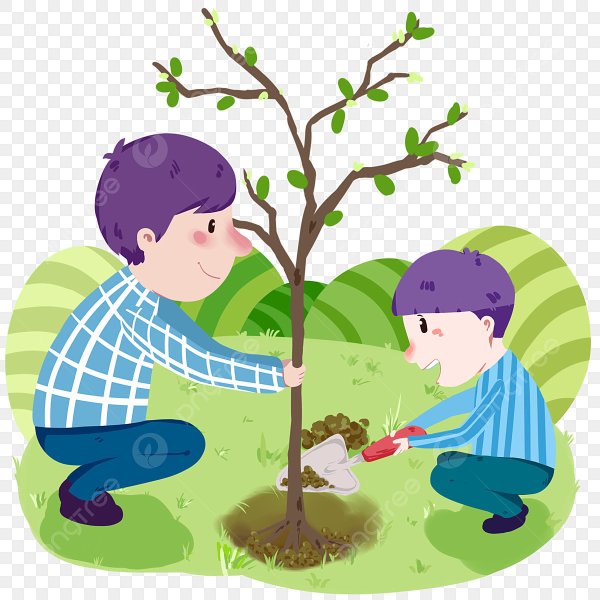 Посадка деревьевля детей