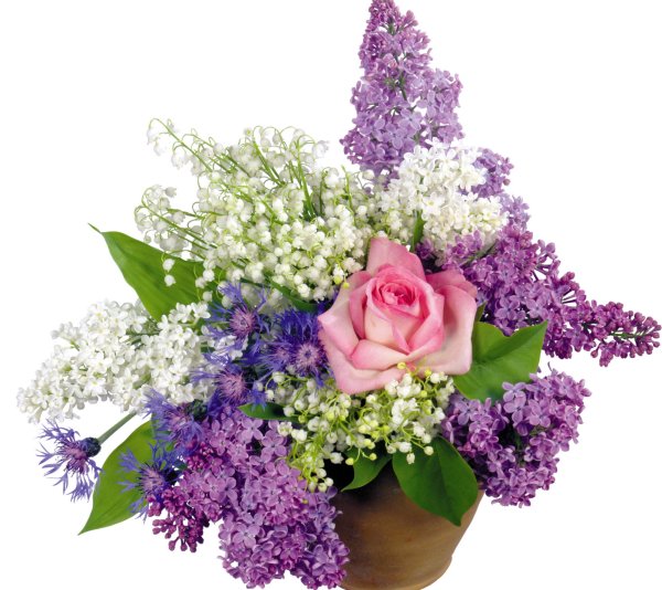 Букеты с сиренью и другими цветами