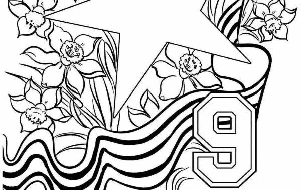 Трафарет букет цветов