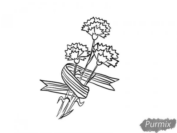 Георгиевская лента картинки раскраски