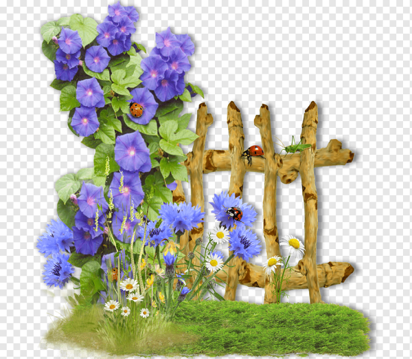 Фон забор цветы