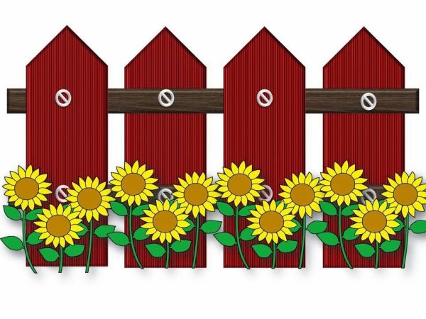 Живопись забор в цветах