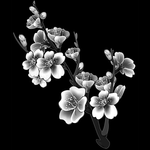 Веточка яблони для гравировки