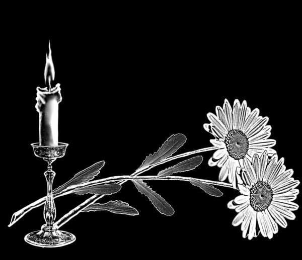 Розы со свечой для гравировки