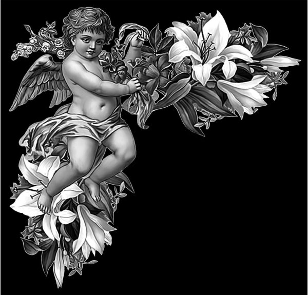 Свеча с цветами для гравировки