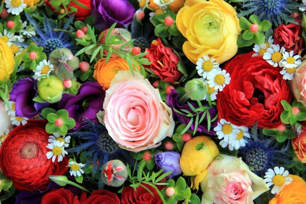 Большой красивый букет цветов