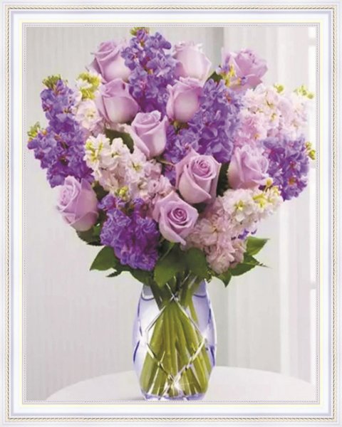 Букет в сиреневых тонах